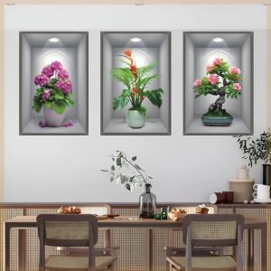 3D Aesthetic Wall Decoration Display Painting Poster Nordic Wall Scene Flower High Definition Print Modern Picture Photo Frame Wall Art For Living Room Home Decor 40 x 30 cm