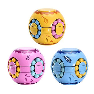 หมุนสไลด์ Magic Bean ปริศนา Cube Gyro Fidget ของเล่น Spinner 3D Ball Antistress ปลายนิ้ว IQ เกมของขวัญเด็กผู้ใหญ่วัยรุ่น