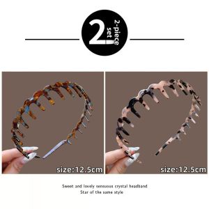 2025 New Vintage Acetate Wave Hairband Women High Hairline Anti-slip Face Washing Hair Accessories Stylish Hairband