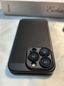 เคสโทรศัพท์แบบบางเฉียบระบายความร้อนได้ดีสำหรับฤดูร้อนพร้อมฟิล์มเลนส์ ป้องกันเต็มจอ 14Pro iPhone13 รุ่นใหม่ 15/16 ปกป้อง 12promax แบบเต็มจอ