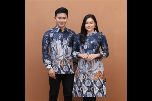 Atasan Batik Wanita Couple Kemeja Lengan Panjang Pasangan Tunik Baju Muslimah Batik Sepasang Motif