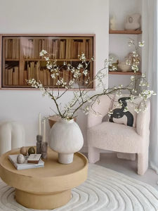 Vase Hoa Gốm Sứ Trắng Pháp Phong Cách Nhật Bản Giản Dị Sang Trọng Cổ Điển Trang Trí Phòng Khách Nhà Bếp Bàn Ăn Quà Tặng