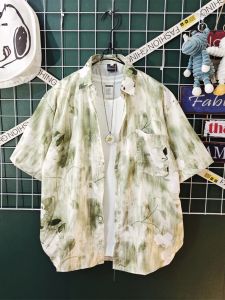 Ice Silk Floral Shirt Mens Summer Thin Short Sleeve Hawaii Beach Vacation Style Casual Loose Fit Youthful Trendy Menswear