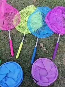 EELHOE | New Retractable Fishing Net  Butterfly Dragonfly Net Anti-Slip Grip Pole Outdoor Portable Kids  Fishing ToysAcc