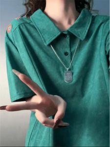 LIUBU | American Tie Dye Embroidered Polo Shirt