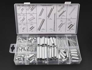 Bộ 200 cái lò xo bằng thép không gỉ giãn nén 20 kích cỡ không biến dạng đàn hồi cực tốt.