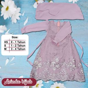 TERMURAH GAMIS ANAK PEREMPUAN CORNELLI MUTIARA PLUS KERUDUNG SYAR`I