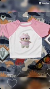 Labubu Raglan Croptop Kids 1-3 yrs. old