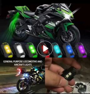 Lampu LED Lampu Variasi Pesawat Motor Mobil Sepeda Drone Flash Nyala RGB 7 Warna Universal