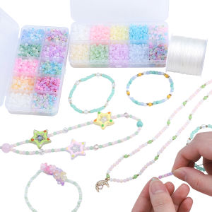 1500 cái/hộp 4mm hạt thủy tinh nhỏ mắt mèo miếng đệm lỏng Bộ hạt cho vòng tay thủ công Vòng cổ bông tai Keychain Tự Làm Thủ Công Phụ kiện làm đồ trang sức