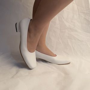 Sepatu Wanita Putih Size 3536373839404142434445 Pantofel Jumbo Kerja Kantor