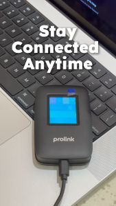 Prolink DL-7202 4G LTE Mobile Wi-Fi with LCD display / Sim card slot [Support 185 countries / Share 16 wifi devices ] - support 5g 4g sim card