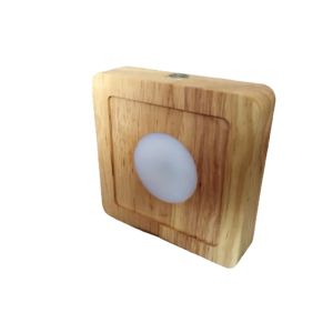 other | Lamp Base Mood Light Wood Square USB Rechargeable Recessed Slot for Crystal Glass Stone Living Room Desk Home Decor Gift