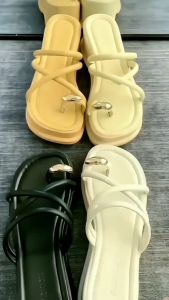 Dép sandal nữ đế cao 5p sandal nữ quai chéo mắt ngọc hàng QC cực đẹp và êm chân