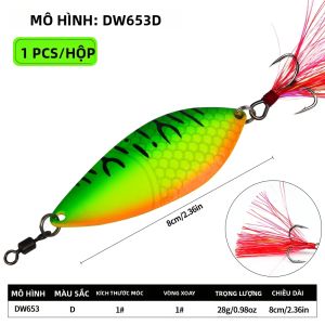 PROBEROS 1 Cái Mồi Câu Kim Tuyến Lấp Lánh 28g Với Ba Móc Câu Kim Tuyến Kim Loại Nhiều Màu Sắc Dùng Cho Câu Cá Ở Biển Sông Hồ.