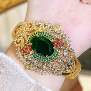 SEQUITO เครื่องประดับผู้หญิงละเอียดอ่อน Micro Paved Shiny AAA หินสีฟ้า เซอร์โคเนียกำไลยังข้อมือ เซอร์โคเนียกมีคุณภาพสูง สำหรับ B319หมัน