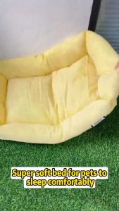 Dog bed Mat Washable pet cat bed Sleeping warm soft bed Nonskid Bottom Calming for puppy and kitty