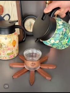 OHHDEER 650/1000ML Insulated Stew Teapot Chinese Style Home Brewing Stew Tea Insulated Kettle Bottle