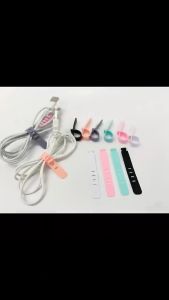 SK-C808 Pengikat Kabel Charger Hp Universal Multifungsi Bahan Silikon Cable Clip Cord / Penggulung