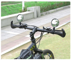 EKLEVA 1pcs Adjustable Rotate Bicycle Auxiliary Rearview Mirror Handlebar Mount Wide-Angle Convex Cycling Rear View Mirrors Accessories