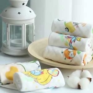 5Pcs 23x23cm Soft Baby Bath Towel Cotton Absorbent Kids Face Towel (Random)