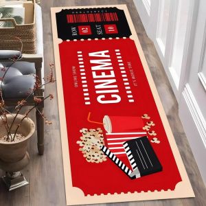 Thảm Trải Sàn Họa Tiết Phim Ảnh Cổ Điển Phong Cách Hiện Đại Trang Trí Nhà Cửa Thảm Trải Sàn Cho Lối Vào Hành Lang Chống Trơn Trượt Giặt Máy Được.