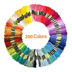 50/100/200 Skeins Per Pack Rainbow Color Embroidery Floss Cross Stitch Threads Cotton Floss Craft Yarn For Bracelet Making DIY