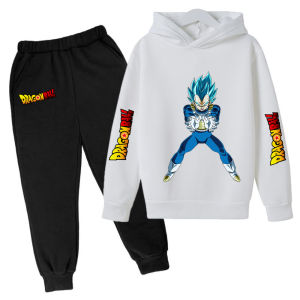 Bandai | Childrens Hoodie Suit Dragon Ball Z Anime Goku Lovely Kawaii Tops Boys Wear Kids Clothes Girl Sizes 100-160 Warm Winter Fashion