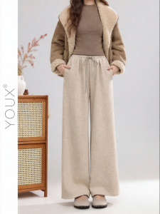 YOUXIANG | Quần Âu Phong Cổ Điển Nhung Ấm 90s