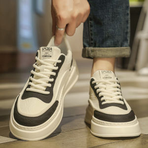 Luxurious Mens Shoes 2025 New Autumn Winter Casual Sports Versatile White Sneakers Trendy Brand Advanced Sensation Heightening Thick Bottom Board Shoes