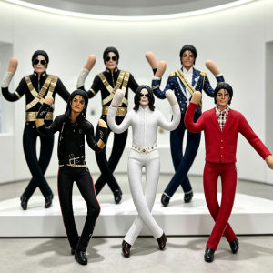 Bandai | !¥Fast shipping Michael Jackson Cosplay Prop Doll Plush Stuffed Figure Dolls Room Decoration Abstract Joint Mobility Props Gift