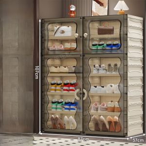 Indoor Wall-Mounted Multi-Layer Shoe Cabinet Home Entrance Storage Rack Integrated Design New Model 2024 Popular Shoe Box