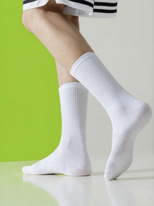 Breathable Pure Cotton Antibacterial Mens Sport Ankle Socks