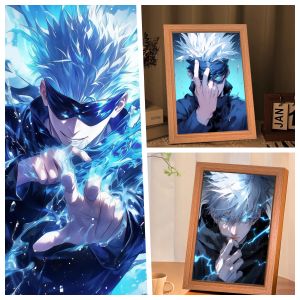 Bandai | Animation Jujutsu Kaisen Gojo Satoru LED Light Bedroom Desk Decoration Comic Birthday Gift Moonlight Lamp
