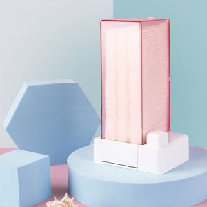 L73 กล่องเก็บสำลีเช็ดหน้าแบบกด ที่เก็บสำลีเช็ดเครื่องสำอาง กล่องเก็บสำลีแบบกดอัตโนมัติ