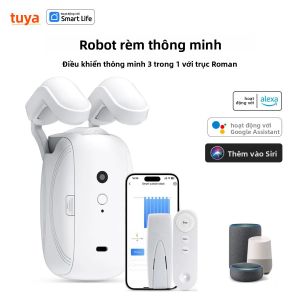 Robot Rèm Thông Minh Tuya Điều Khiển 3 Trong 1 Qua Ứng Dụng Tuya/Điều Khiển Từ xa/Thoại (Alexa Google Siri) Dành Cho Phụ Kiện Tự Động Hóa Nhà Cửa Hệ Thống Ray Rèm La Mã
