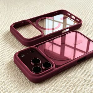 Fashion For Magsafe Wireless Charge Phone Case for IPhone 18 17 Air 16 15 14 Plus 13 12 Pro Max Transparent Acrylic Back Cover