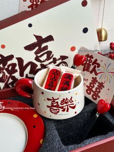 Wedding Gift Bride Companion Gift Ceramic Mug with Spoon