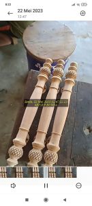 headle pintu kayu jati mentahan ukuran 50cm motif nanas