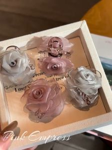 2025 New Style Dried Rose Flower Clip Female High-grade Half-tied Hair Clip Shark Clip Hairpin Headdress