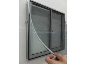 Magnetic Flyscreen DIY Kit 150cm X 100cm Premium Insect Screen Effective Mosquito Net/Pest Screen Black Mesh Frame Colour:White/Black/Grey/Light-Grey/Dark-Brown (Part No.t5)