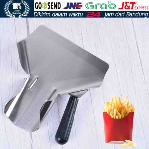 【Grosir Murah】Sendok Popcorn Kentang Goreng Anti Slip Shovel Mutu Stainless 304 Untuk Kentang Goreng French Fries Scoop
