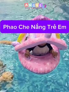 Phao bơi cho bé có mái che hình oto cá mập khủng long nhiều màu sắc (có thể tháo rời)