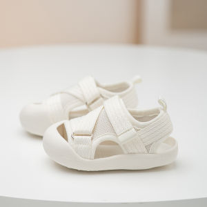 Summer Baby Sandals Breathable Slip-On Shoes for Walking Toddler Boys And Girls Soft Bottom Covered Toe Step-To-Walk Shoes