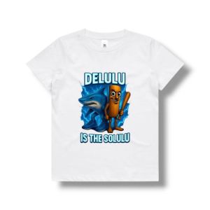 Baju Kaos Anak Tung Tung Tung Sahur Lengan Pendek Usia 1-12 Tahun Katun Kombed 30s