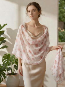 Pierre Cardin | Khăn Vuông Lớn Silk & Cashmere