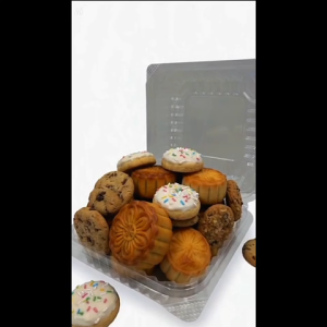 [50 pcs] clear clamshell GB16 OPS clearview food containers for any food products jap cake muffins cakes hopia cupcakes salad fruit baked goods