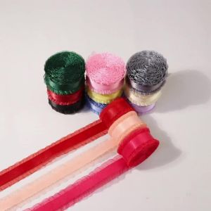 5yards/roll Skirt Satin Ribbon 2.5cm Wave Edged Ribbons Gift Wrapping Christmas Lace Sewing Accessories Wedding Party Decoration