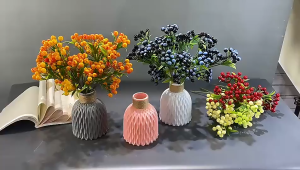 Water Waves Vases Plastic Flower Vases for Centerpieces White Bud Vase for Flowers Decorative Vase Durable Vase for Flowers Home Office Table