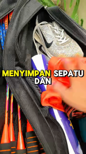 Tas Raket Badminton 2 Ruangan - Muat 10 Raket & Tahan Air | Ransel & Jinjing